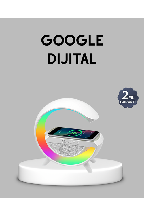 Kablosuz Şarjlı Bluetooth Hoparlör ve Gece Lambası – NFC, FM Radyo, RGB Işık