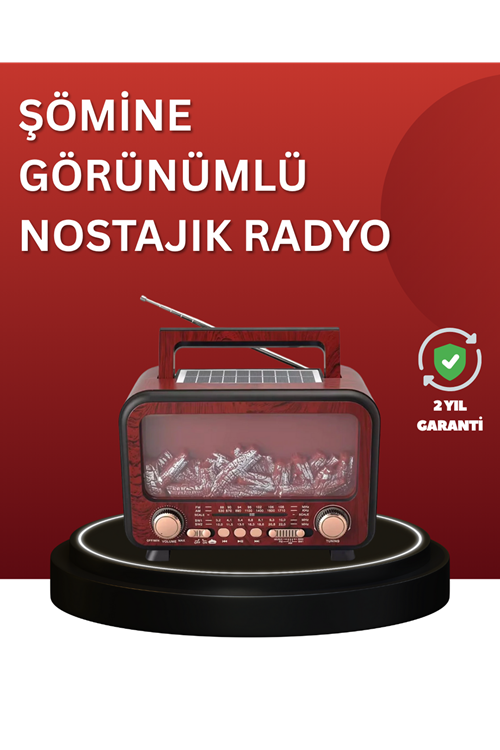 Solar Panelli Alev Işıklı Bluetooth Hoparlör – Çoklu Giriş, Uzun Pil Ömrü
