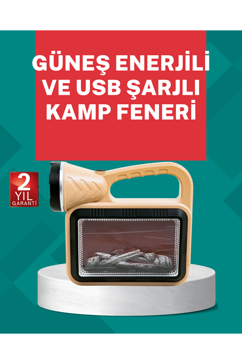 Alev Efektli Güneş Enerjili Lamba – Su Geçirmez