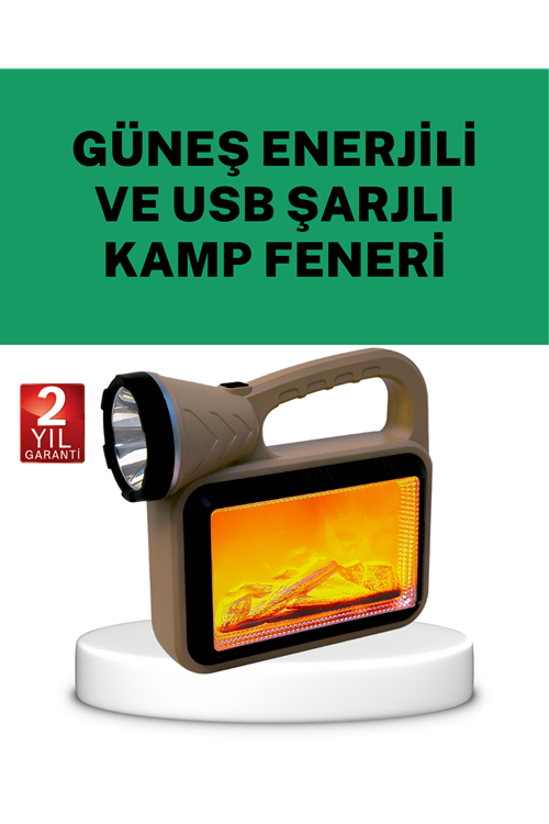 Güneş Enerjili Alev Efektli Lamba – COB Teknolojili, Dış Mekan Aydınlatma