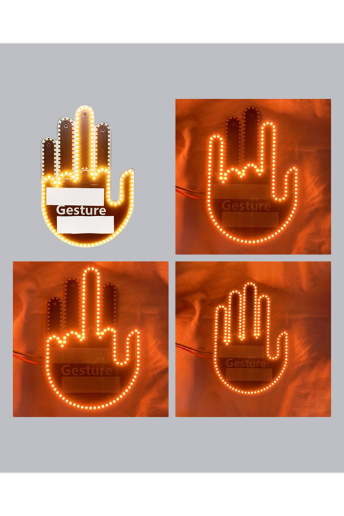 El Hareketiyle Kontrol Edilen 176 LED Amber Güvenlik Lambası