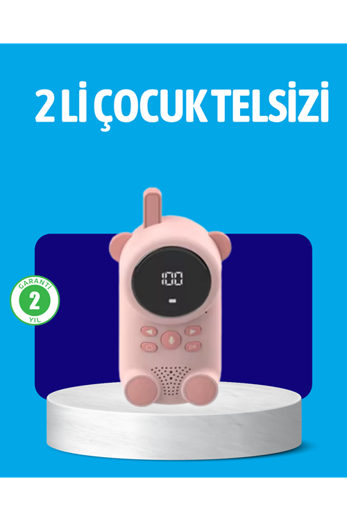 USB Şarjlı Çocuk Telsizi – Renkli Ekran, VOX Modu, Kompakt Tasarım