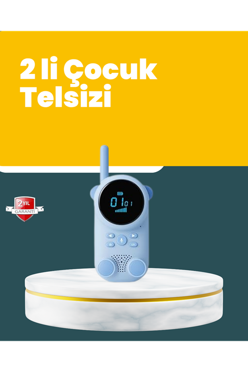 LCD Ekranlı Çocuk Telsizi – İki Yönlü Ses, 1-3 km Çekim Mesafesi