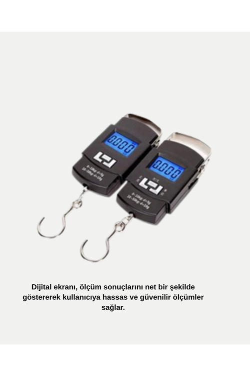 Portatif Dijital El Kantarı – Bavul, Kargo ve Paket Tartı Cihazı 50 Kg