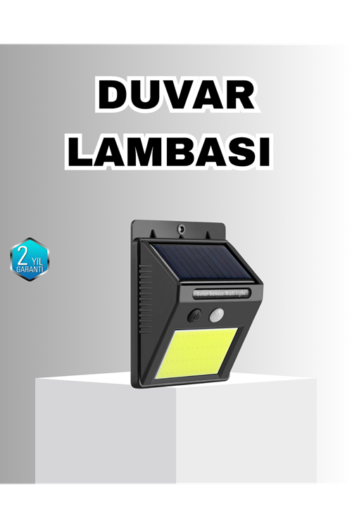 Solar Güçlü LED Dış Mekan Lambası – Güneş Enerjisiyle Şarj Olan Sensörlü Bahçe Işığı