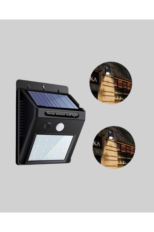 Solar Güçlü LED Dış Mekan Lambası – Güneş Enerjisiyle Şarj Olan Sensörlü Bahçe Işığı