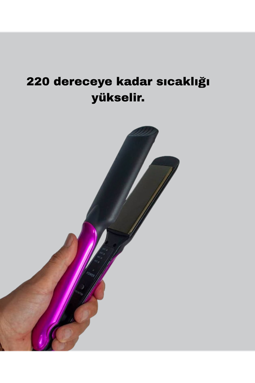 Profesyonel İyon Teknolojili Saç Düzleştirici – 220°C Hızlı Isınma ve LED Ekranlı Tasarım