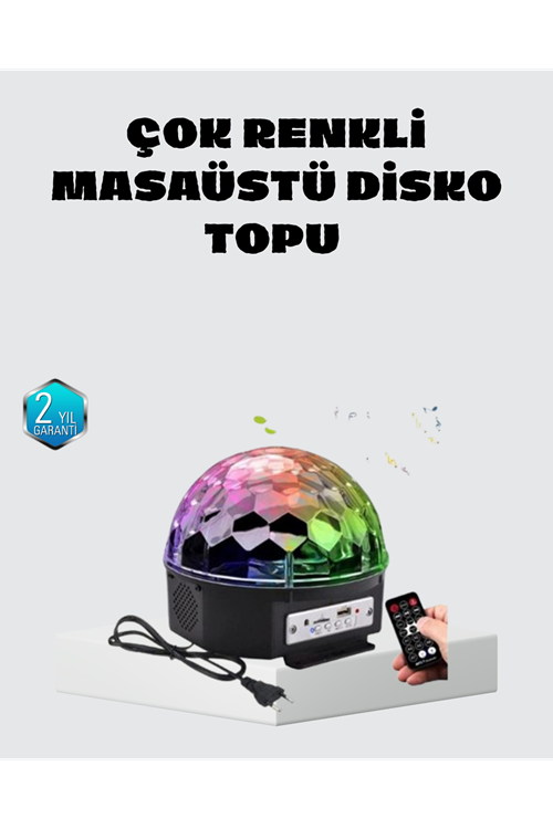 Taşınabilir Mini Disko Topu Lamba – Müzikle Senkronize Işık Efekti ve Parti Atmosferi
