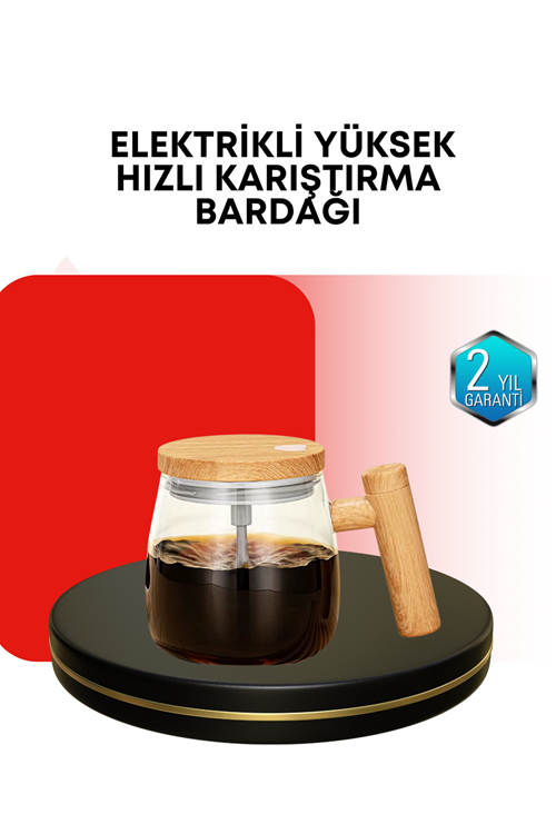 IP6 Su Geçirmez Şarjlı Kupa – 3D Karıştırma, Sabit Sıcaklık, 400 ml