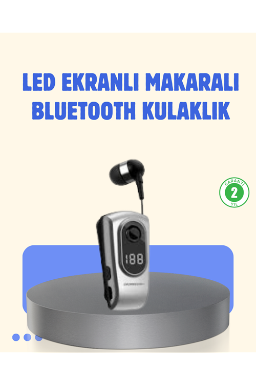 Titreşimli Bluetooth Kulaklık – Uzun Pil Ömrü, Dijital Ekranlı Kablosuz Tasarım