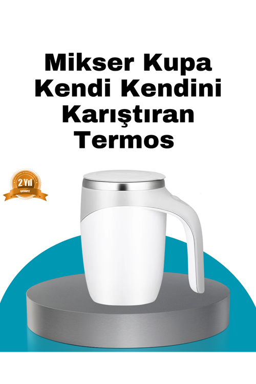 Manyetik Otomatik Karıştırma Bardağı – Şarjlı, Paslanmaz ve Pratik