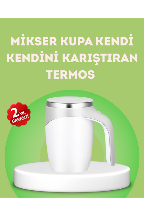 Elektrikli Otomatik Karıştırıcı Kupa – 304 Paslanmaz, USB Şarjlı, Taşınabilir