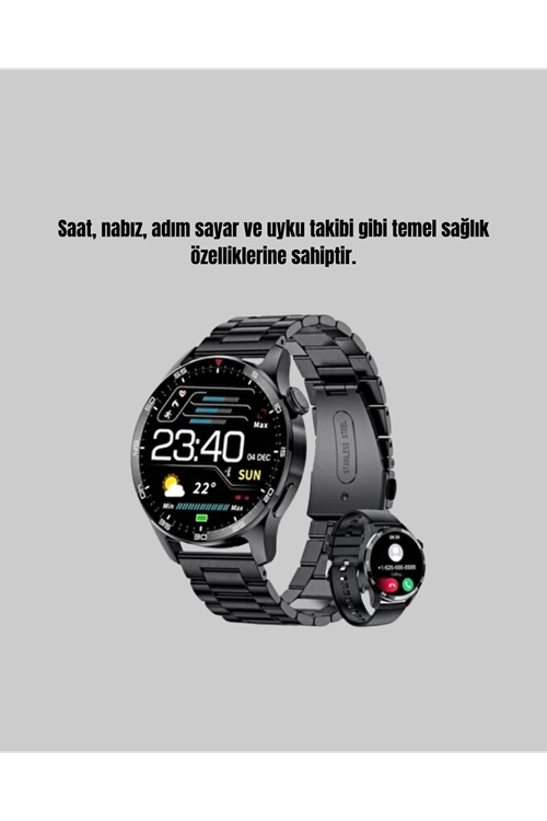 Spor ve Sağlık Takip Özellikli Akıllı Saat – Kalp Atış, Uyku ve Adım Ölçer Fonksiyonlu