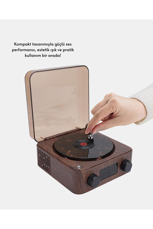 Stereo Bluetooth Hoparlör – Gece Lambalı ve Saat Göstergeli