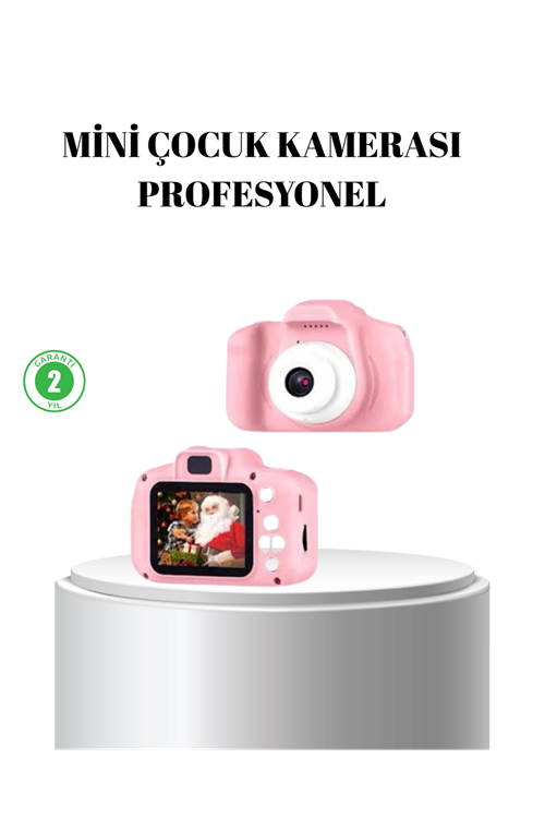 Pembe Mini 1080p HD Çocuk Kamera – 8MP, Video Kaydı,TF Kart Destekli