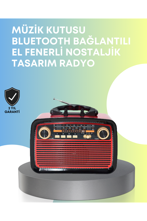 Taşınabilir Bluetooth Hoparlör – Modern Teknoloji ile Nostaljik Radyo Deneyimi, FM/AM Fonksiyonu