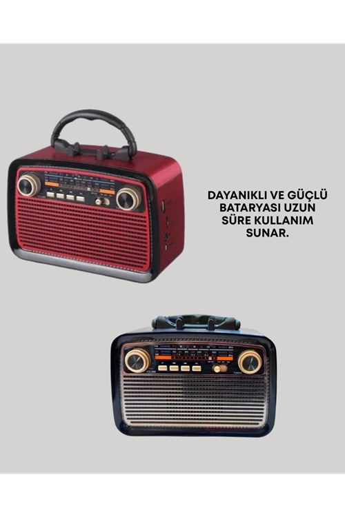 Taşınabilir Bluetooth Hoparlör – Modern Teknoloji ile Nostaljik Radyo Deneyimi, FM/AM Fonksiyonu