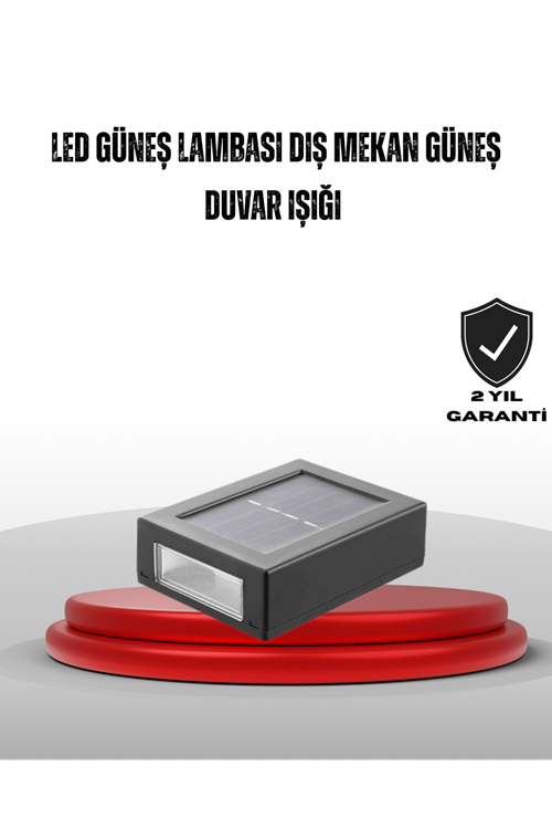 Güneş Enerjili Su Geçirmez LED Duvar Lambası