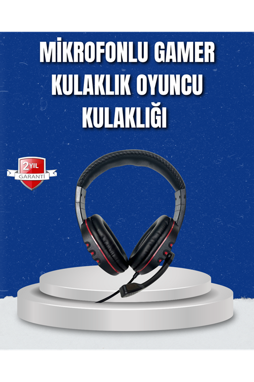 Bilgisayar Oyuncu Kulaklığı – Yumuşak Pedli, Dayanıklı İpli Kablo