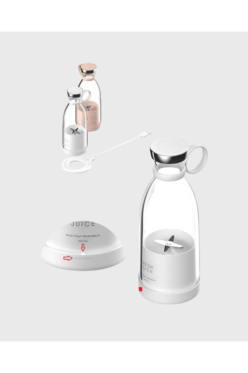 Şarjlı Portatif Blender – Gıda Sınıfı Malzeme, 10 Kullanımlık Pil, Mini Boy ve Hafif Tasarım