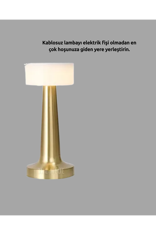 Şarj Edilebilir LED Masa Lambası – USB Girişli, Metal Yapı