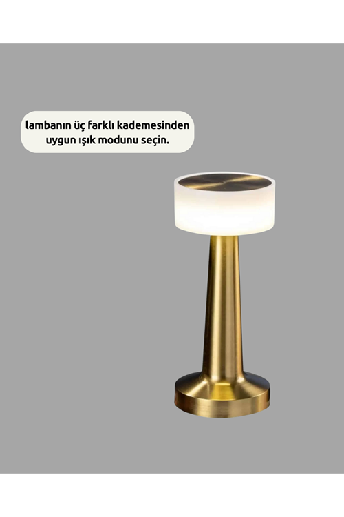Şarj Edilebilir LED Masa Lambası – USB Girişli, Metal Yapı