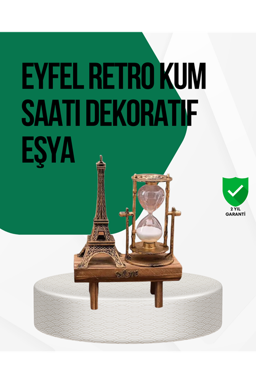 Ahşap Kum Saati – Vintage Tasarımlı Masa Dekoru