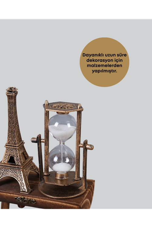 Ahşap Kum Saati – Vintage Tasarımlı Masa Dekoru