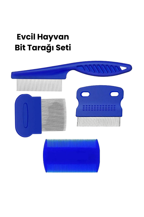 Bit, Pire ve Tüy Temizliğine Uygun Çok Amaçlı Evcil Hayvan Tarağı Seti