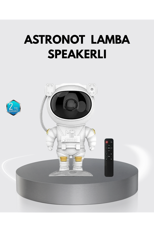 Astronot Şekilli Galaxy Projeksiyon Lambası Nebula Efektli Dekoratif Lamba