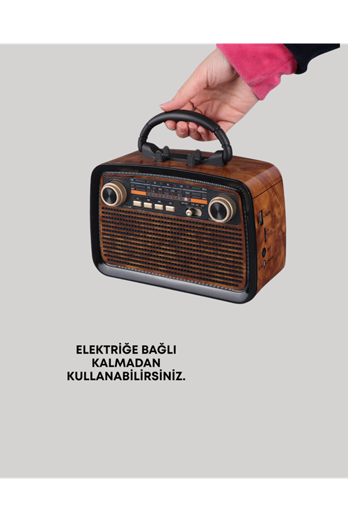 Bluetooth Bağlantılı Taşınabilir Hoparlör – FM/AM Radyo Özellikli, Şarj Edilebilir Batarya, 1 kg