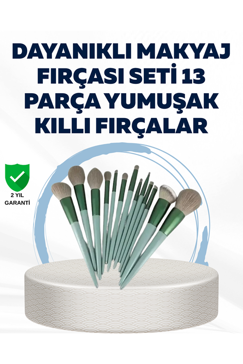 Profesyonel Kullanıma Uygun 13 Parça Makyaj Fırçası Takımı Fiber Kıllı
