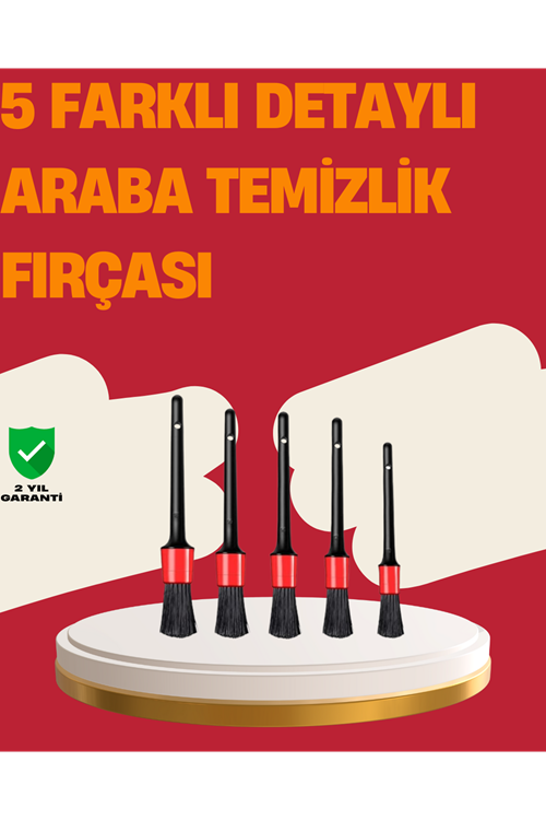 Araç İçi Detaylı Temizlik Seti-Araba Jant ve İç Yüzey Temizlik Fırçaları