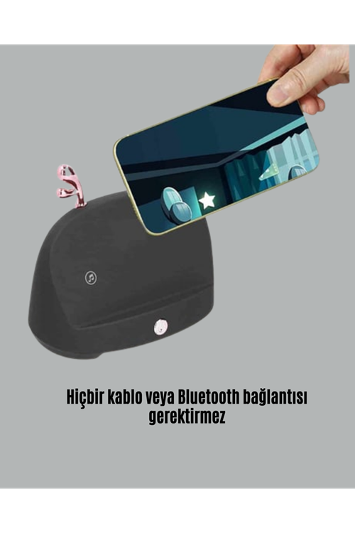 Akıllı Kablosuz Telefon Tutucu ve Stereo Hoparlör – Kolay Kullanım ve Yüksek Ses Kalitesi