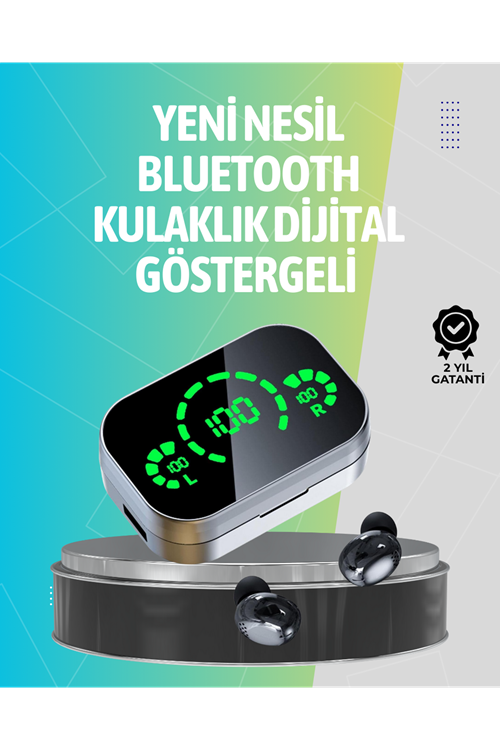 Kablosuz Kulak İçi Bluetooth Kulaklık – Dokunmatik Kontrol ve LED Şarj Ekranı