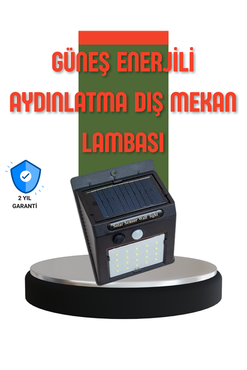 Hareket Sensörlü Güneş Enerjili Dış Mekan LED Lamba 100/144 LED