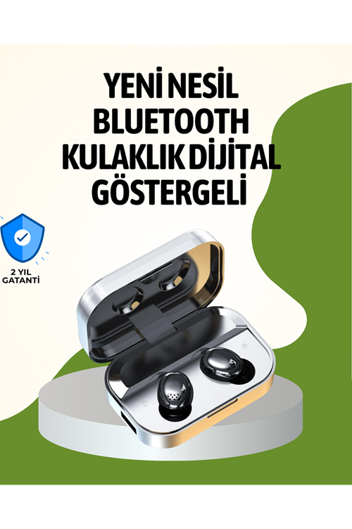Gerçek Kablosuz Kulaklık – Bluetooth 5.0, Şarj Kutulu, Parmak İzi Kontrollü