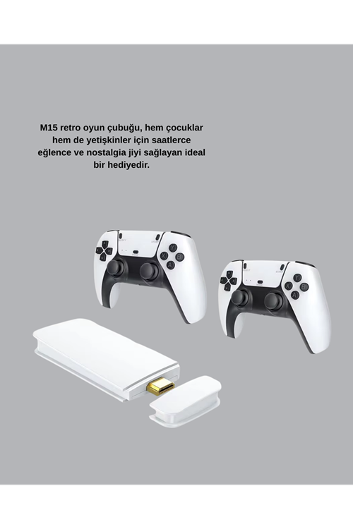 2 Kollu Kablosuz 4K TV Uyumlu Klasik Oyun Konsolu