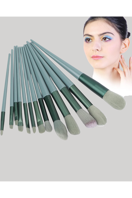 13'lü Fiber Kıllı Yumuşak Makyaj Fırçası Seti Taşınabilir ve Ergonomik Tasarım