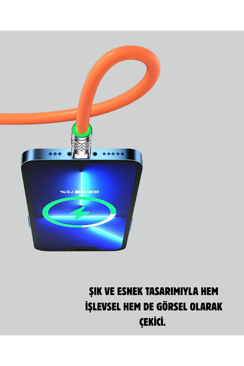 120W Şarj Destekli 3’ü 1 Arada Çoklu Şarj Kablosu – 1.2 Metre