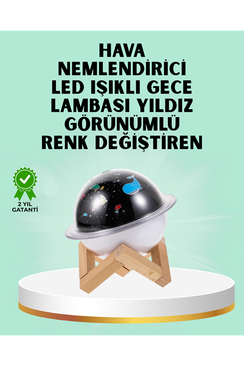 Projektör ışığı bulunan USB bağlantılı mini aromaterapi destekli hava nemlendirici