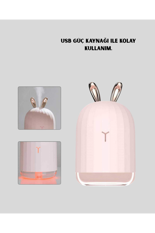 Ultrasonik Hava Nemlendirici 200 ml Aroma Difüzör LED Işıklı Sessiz