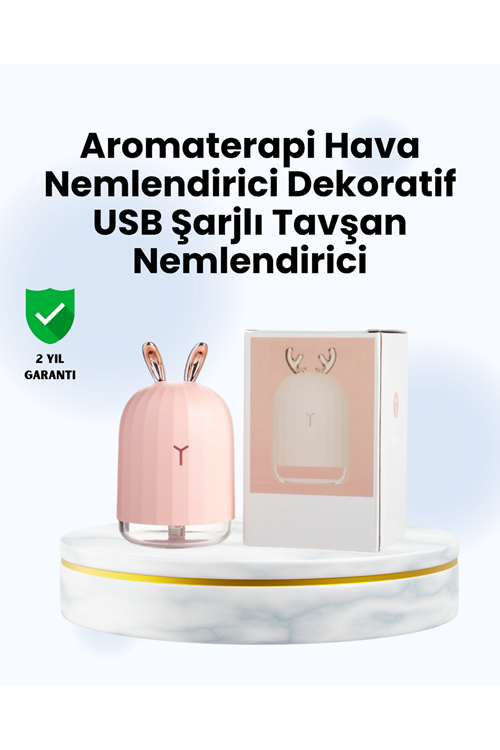 Beyaz Renk Ultrasonik Hava Nemlendirici ve Aromaterapi Difüzörü