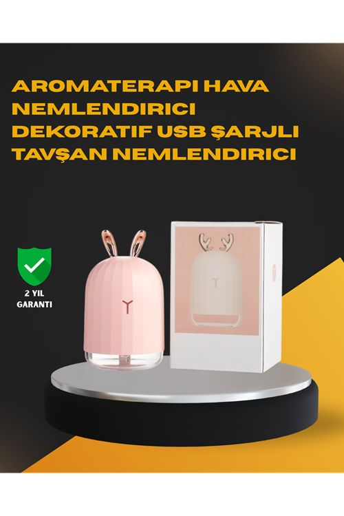 USB Bağlantılı Sessiz Çalışan LED Işıklı Nemlendirici Difüzör 200 ml