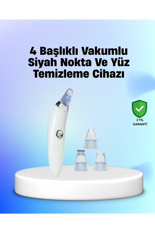 Vakum Teknolojili Siyah Nokta Temizleyici Cihaz – 4 Farklı Başlık ve Derinlemesine Gözenek Temizliği