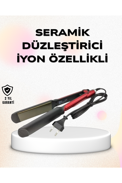 Profesyonel Titanyum Saç Düzleştirici – Ayarlanabilir Isı ve Hızlı Isınma Özellikli