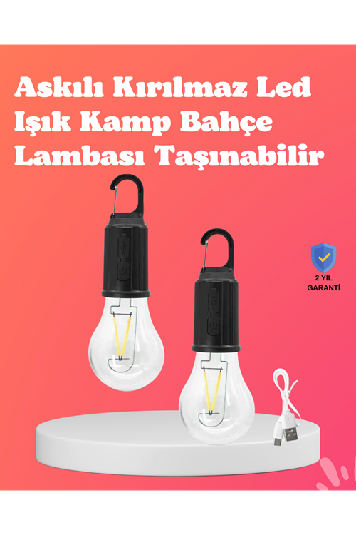 C Tipi Şarjlı Asılabilir Kamp Feneri