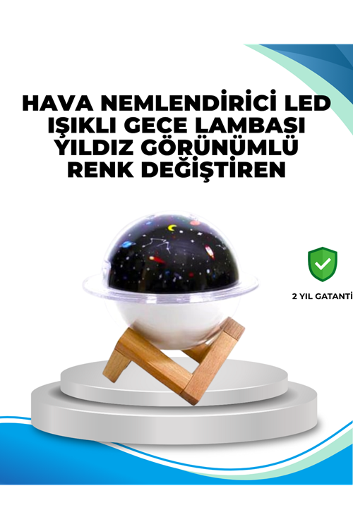 Gece lambası özellikli taşınabilir nemlendirici ve aromaterapi cihazı USB girişli