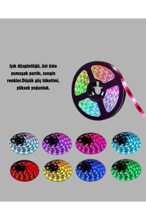 Smart Şerit LED Işık – Uzaktan Kumandalı, USB Girişli, Müzik Modlu