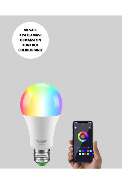 Kumanda Destekli Çok Renkli Akıllı LED Ampul